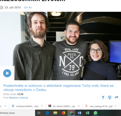Rozhovor o Tiché lince v Radiu Wave
