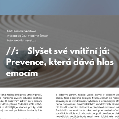 Slyšet své vnitřní já: Prevence, která dává hlas emocím