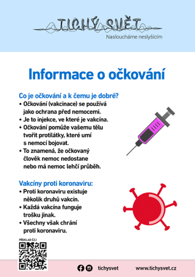Informace o očkování pro klienty